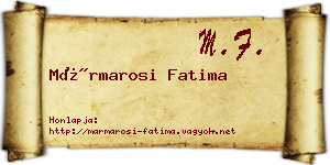Mármarosi Fatima névjegykártya